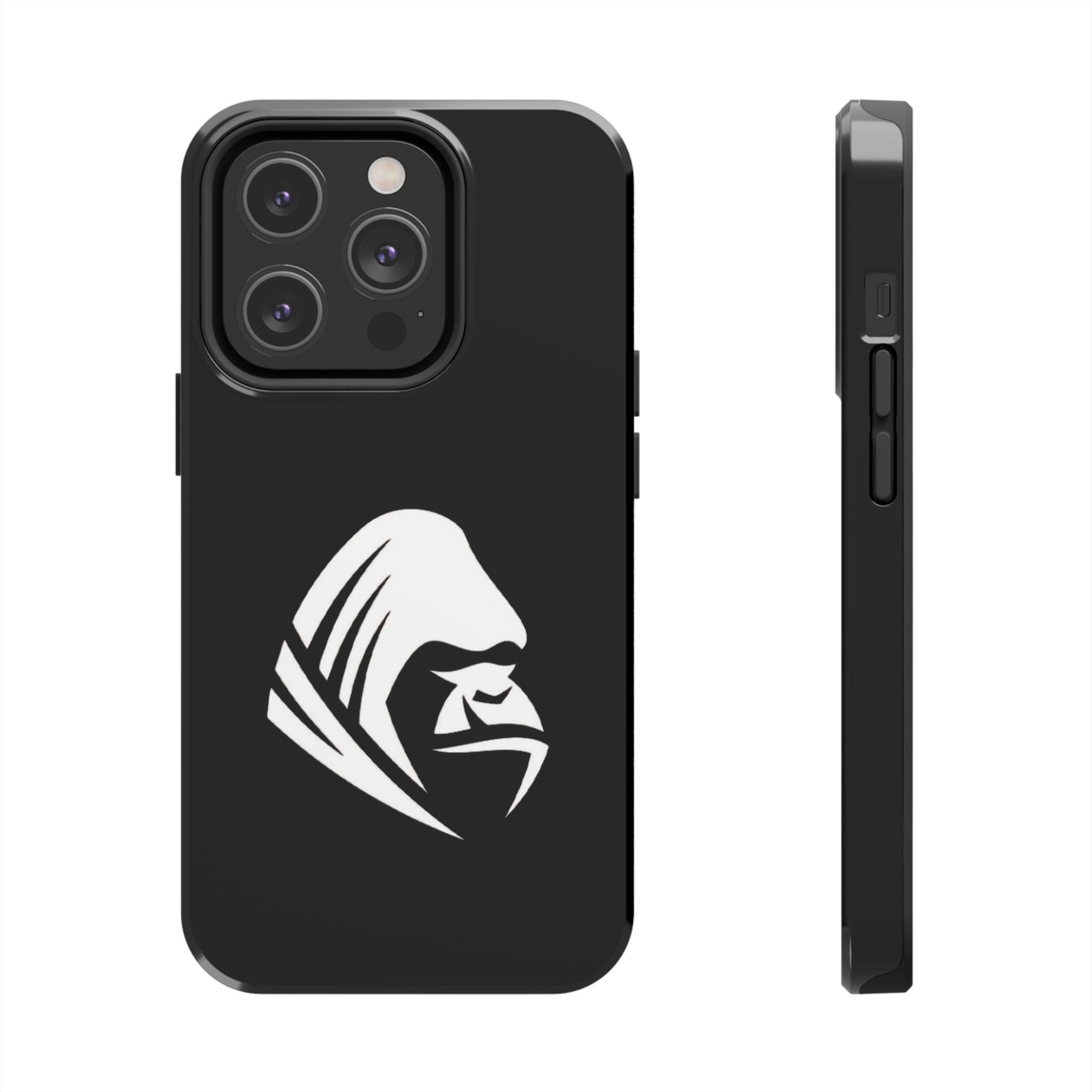 Gorilla Hood Tough Phone Case — Rugged Black Protective iPhone Cover