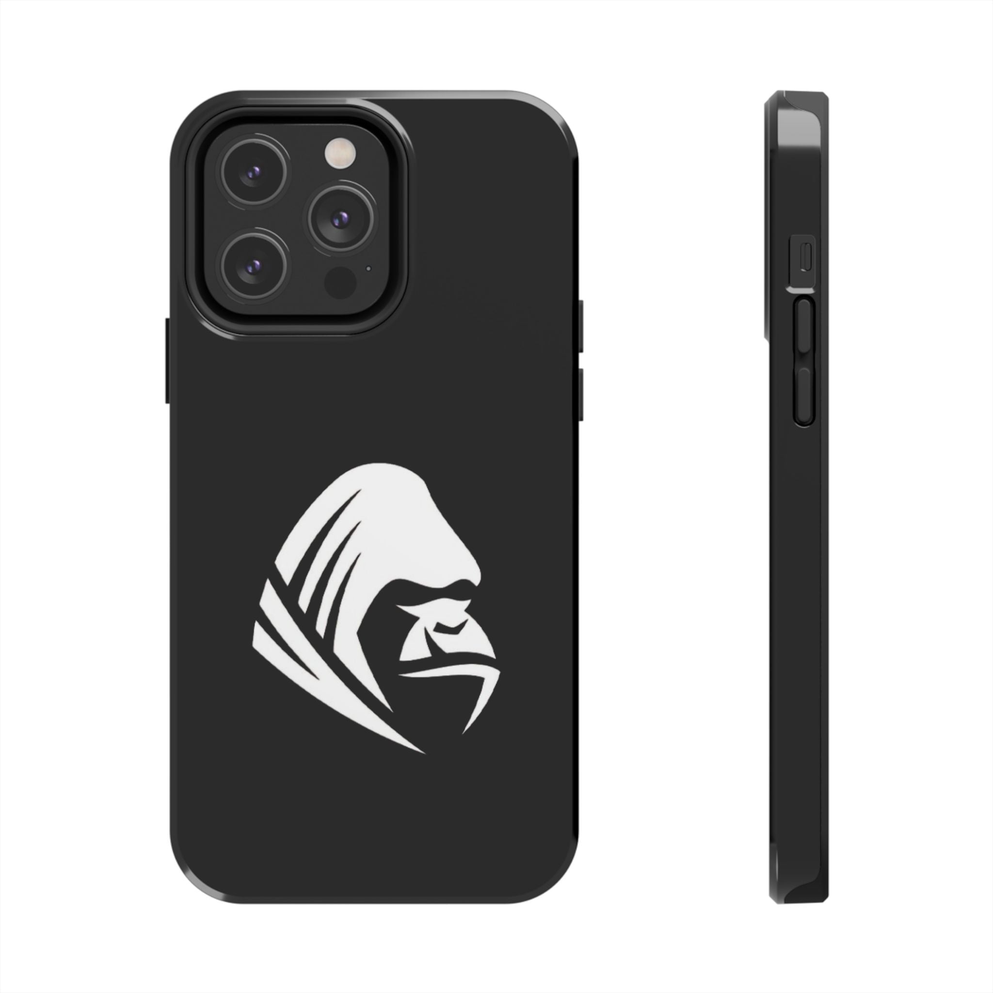 Gorilla Hood Tough Phone Case — Rugged Black Protective iPhone Cover