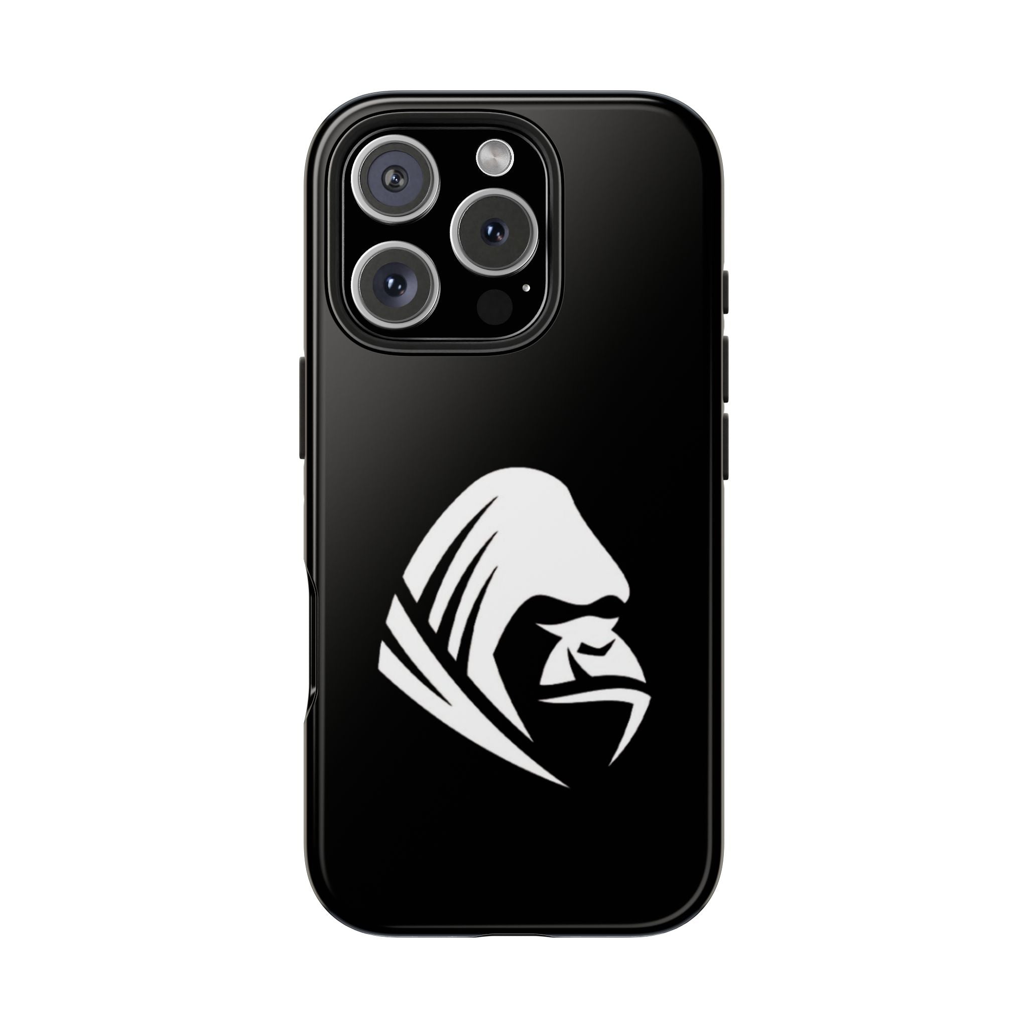 Gorilla Hood Tough Phone Case — Rugged Black Protective iPhone Cover